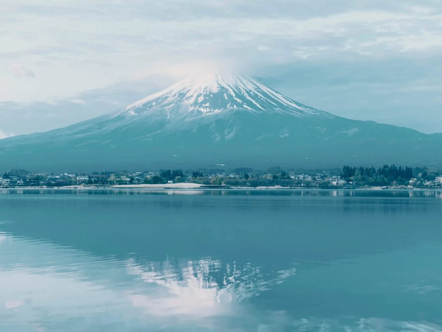 富士山と湖